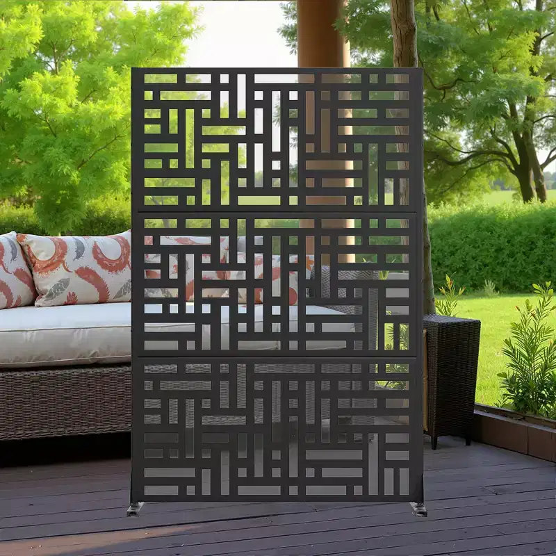 71.37x46.8x15.6 Inch Black Galvanized Sheet Room Divider - Precise Measurement Guide