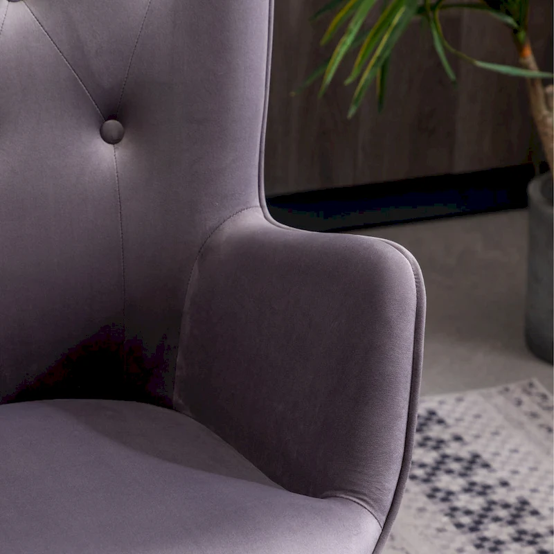 Carson Carrington Arvika Button-tufted High-back Velvet Accent Chair