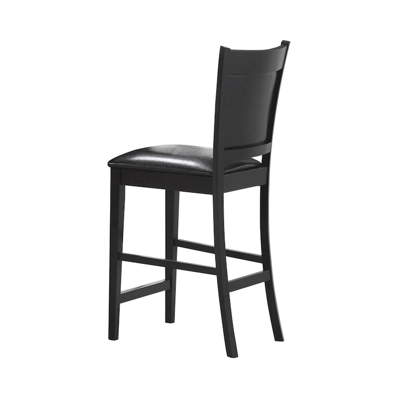 Finley Espresso and Black 5-piece Square Counter Height Dining Set