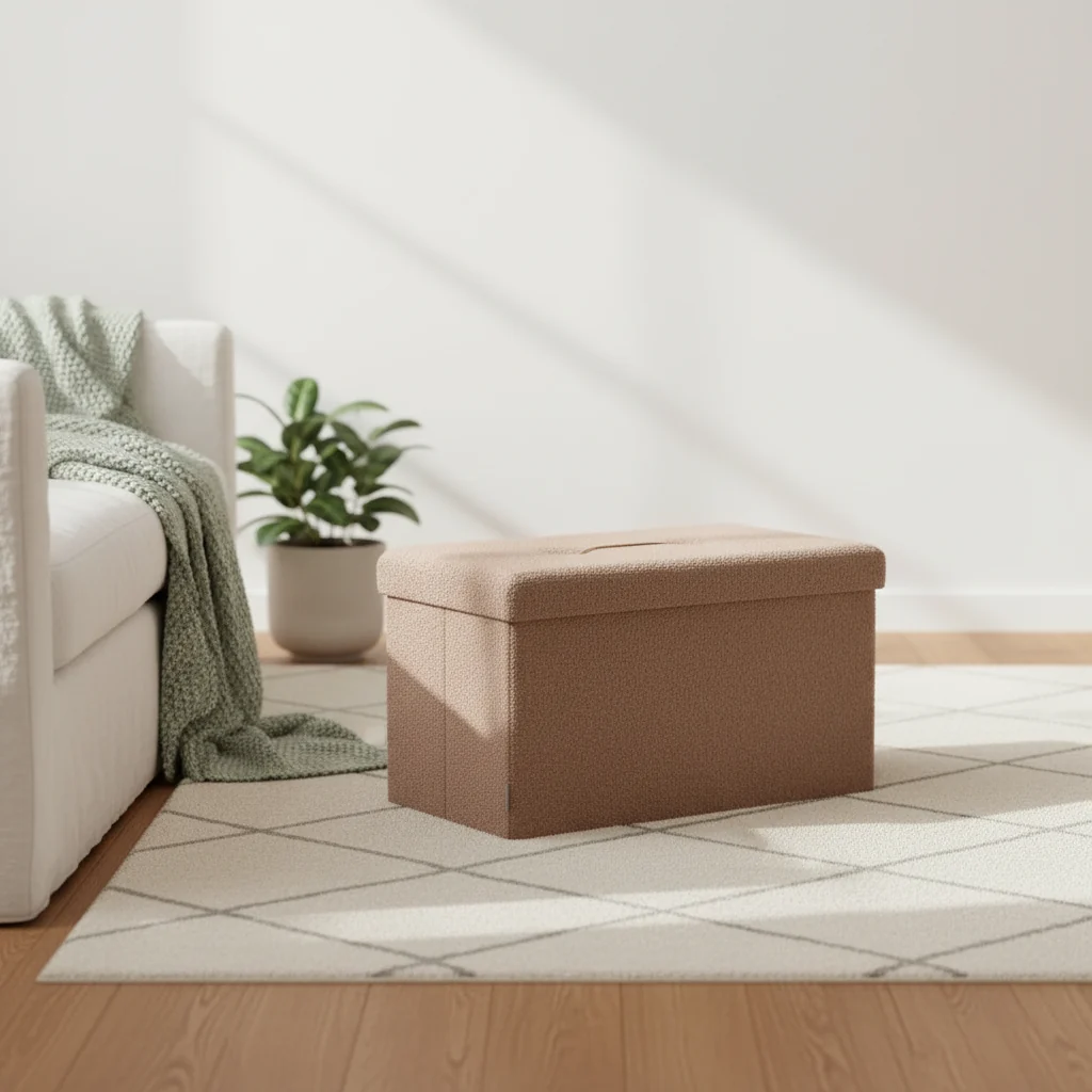 Storage Ottoman Bench, Storage Chest, 15 x 30 x 15 Inches, End of Bed Bench, Load up to 660 lb