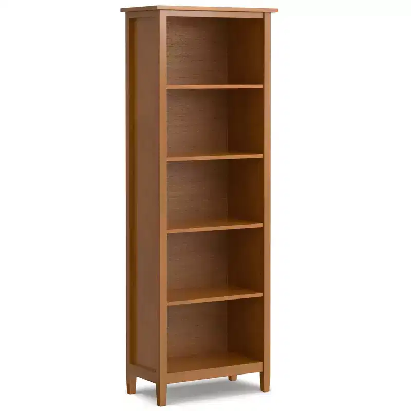 Tierney SOLID HARDWOOD 57 inch Wide Mid Century Modern 8 Cube Storage Sofa Table in Teak Brown