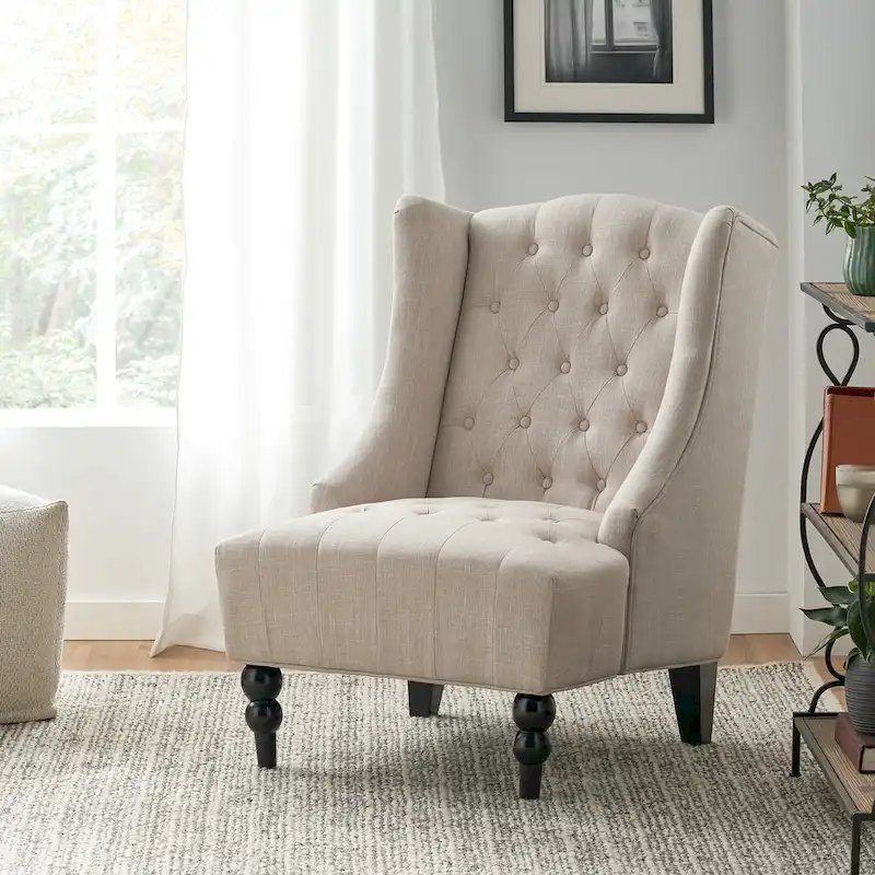 Christopher Knight Home Toddman Tufted High-Back Club Chair - 27.25 L x 33.75 W x 38.50 H