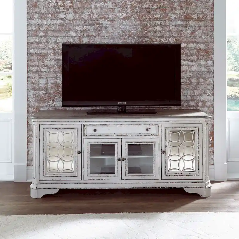 Mirrored Entertainment TV Stand - 2 Finishes