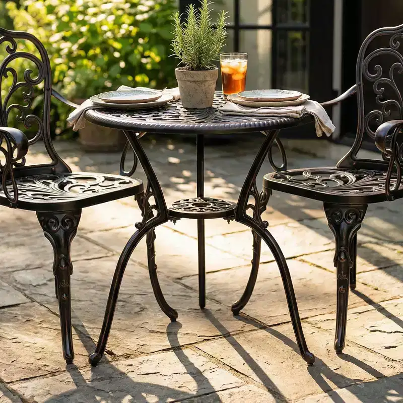 Christopher Knight Home Kanyarat Transitional Aluminum Patio Bistro Table