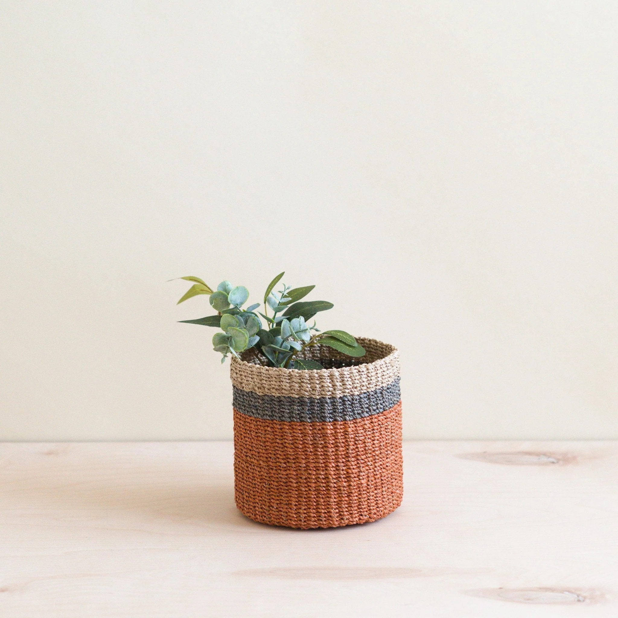 Coral Tabletop Mini Basket - Handwoven Baskets