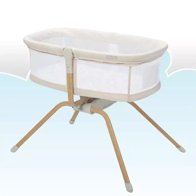 Gliding Bassinet for Newborns - Portable with Canopy & Travel Bag