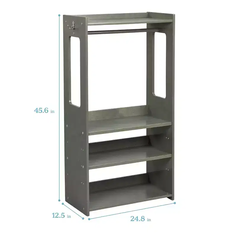 ECR4Kids TrendiTot Kids Clothing Rack with Adjustable Shelves, Toddler Wardrobe