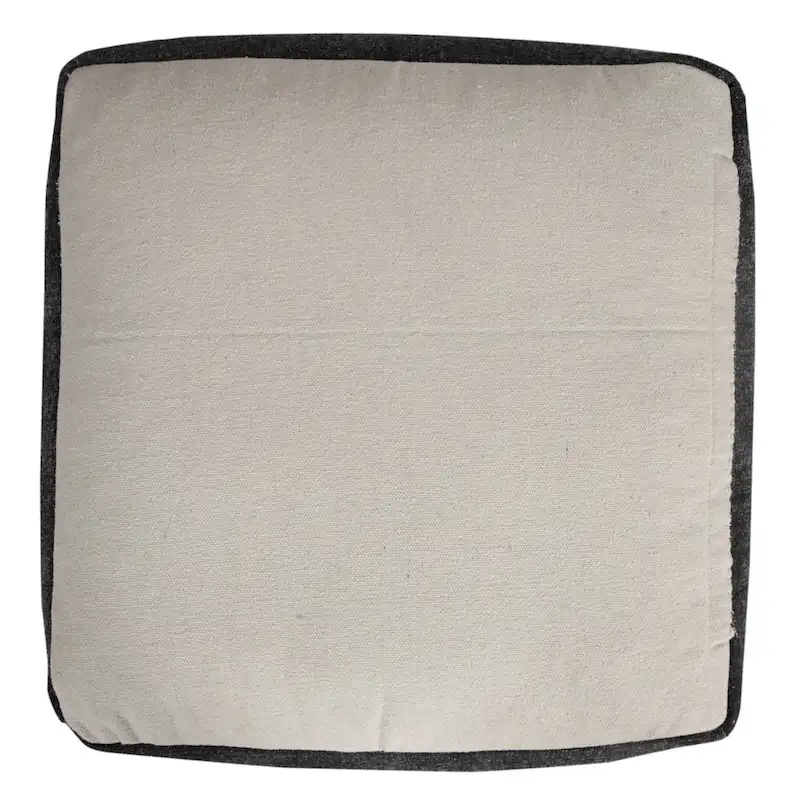 HomeRoots 18 Black 100% Cotton Ottoman