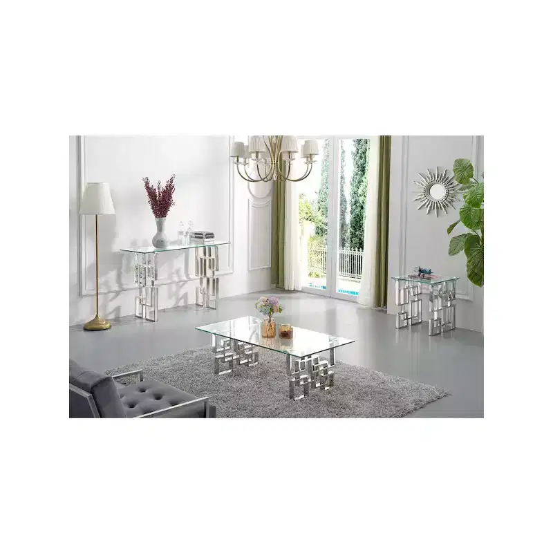 Meridian Furniture,Alexis Chrome Coffee Table