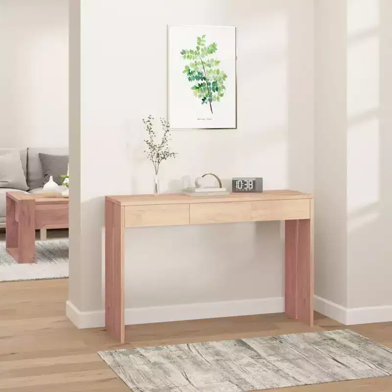 vidaXL Console Table 43.3x13.8x29.5 Solid Teak Wood