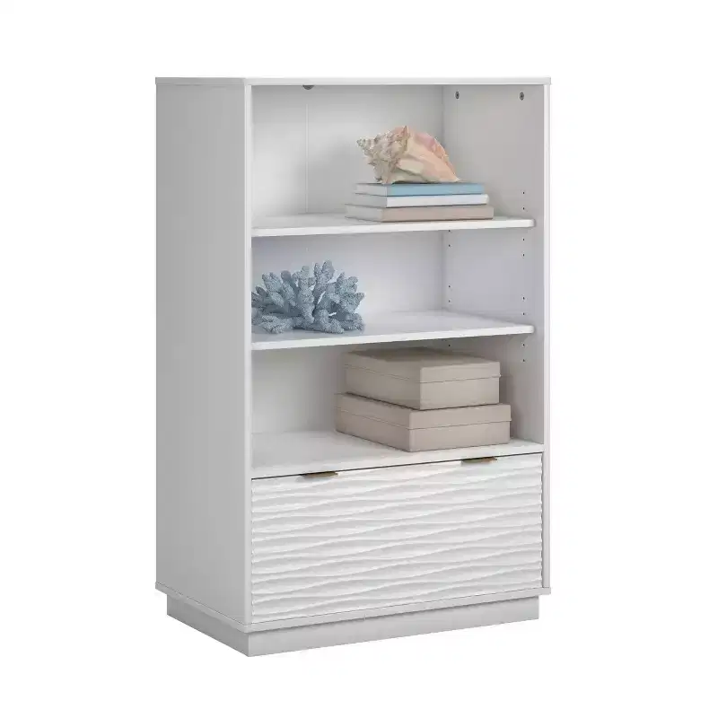 Sauder 48.34" 2 Shelf Morgan Main Bookcase White