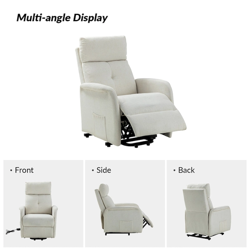 Elisa Power Remote Lift Assist Recliner with Metal Base
