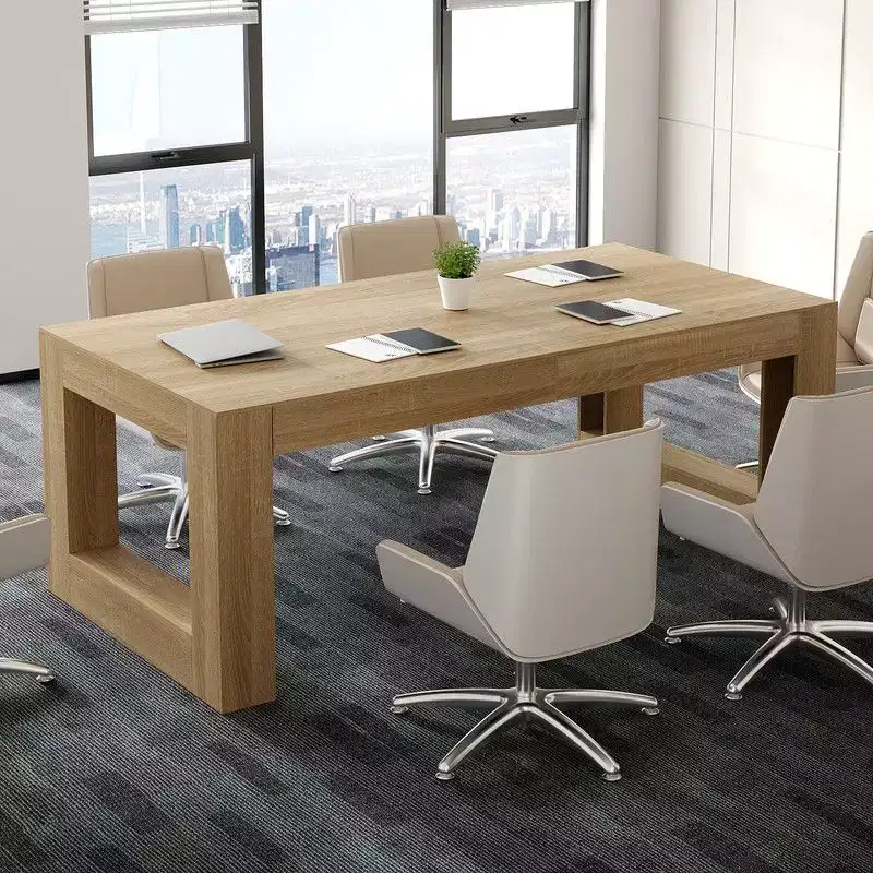 Famapy Office Conference Desk with Open Frame Design,Spacious Computer Desk,Writing Desk for Airy Look,Sturdy for Team Meetings