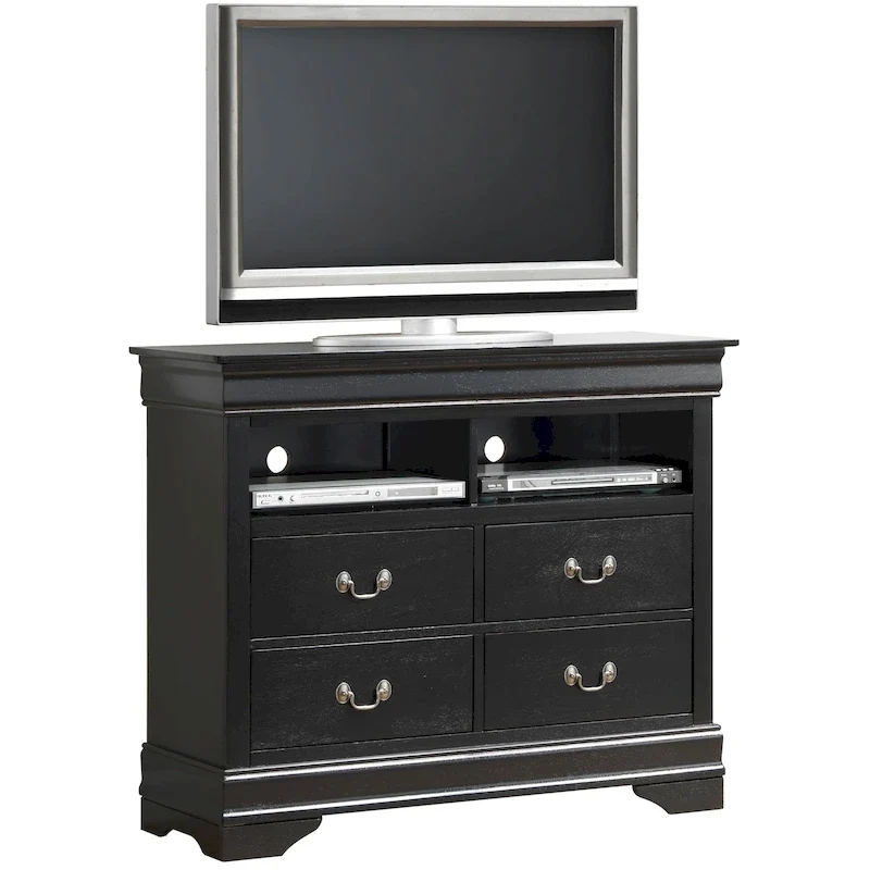 Louis Phillipe Wooden Media Chest