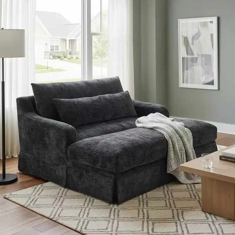 Polibi Extra-Deep Chenille Sofa Bed Chair
