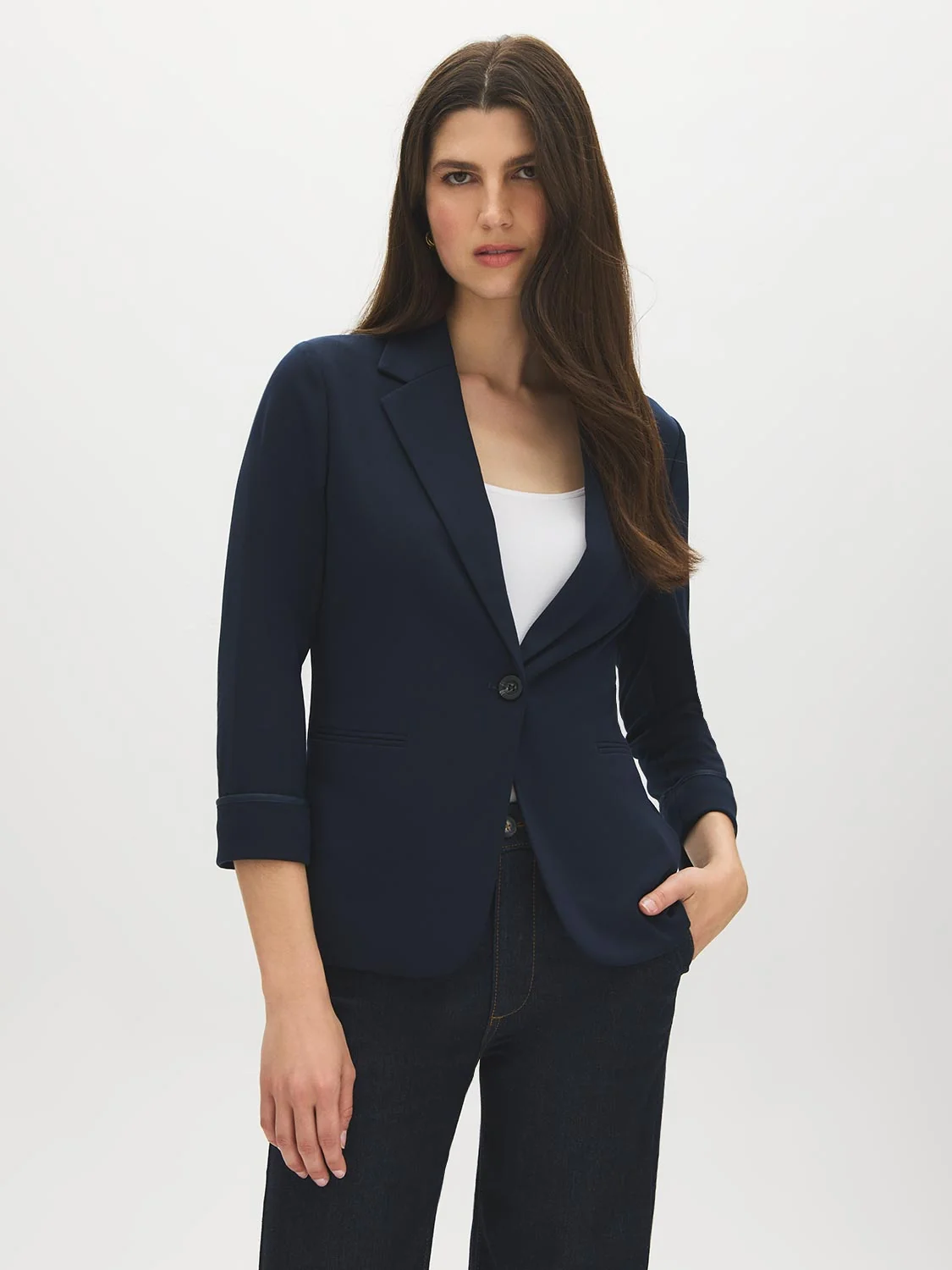 Cuffed Sleeve Blazer