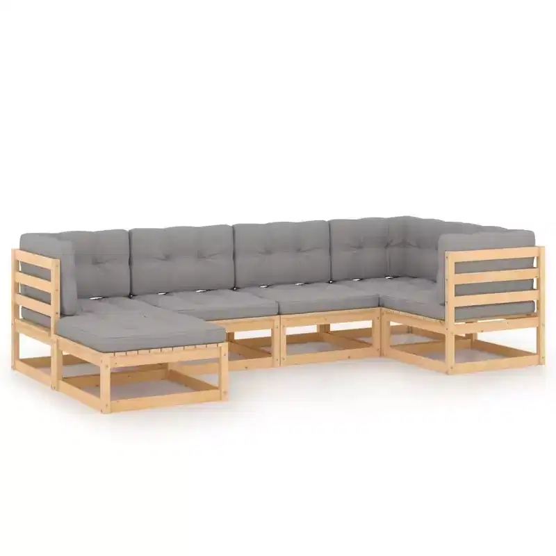 vidaXL Garden Lounge Set Pinewood Solid Pinewood Medium Modular