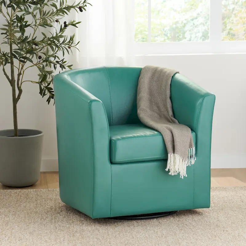 Daymian Swivel Club Chair by Christopher Knight Home - 29.00 D x 30.20 W x 30.50 H