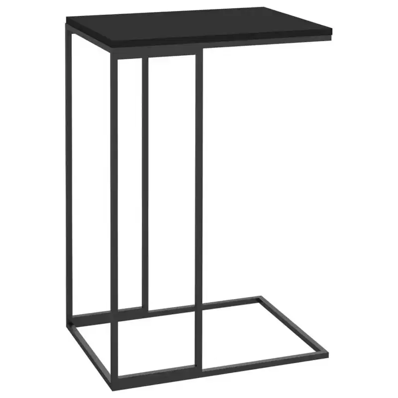 Side Table Engineered Wood, Iron Medium Rollable