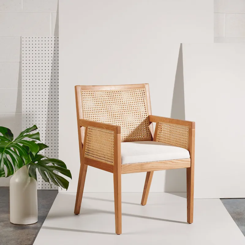 Lupita Rattan Dining Chair - 21.9 W x 24.8 L x 33.9 H - 22Wx25Dx34H
