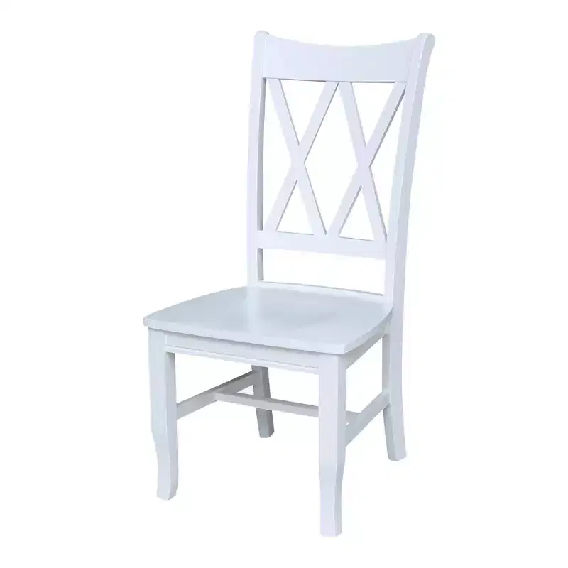 Set of 2 Jeremy Double Dining Chairs White - International Concepts