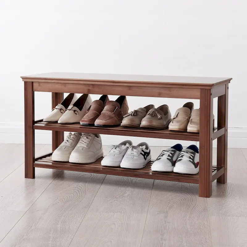 Home Use Simple Storage Rack, Doorway Shoe Storage Bench, Two-tier Economy Shoe Cabinet