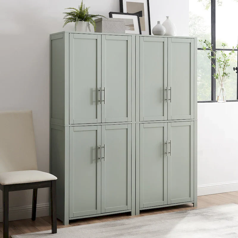Savannah 6-shelf Pantry Storage Cabinets (Set of 2) - 56 w x15 d x 67 h