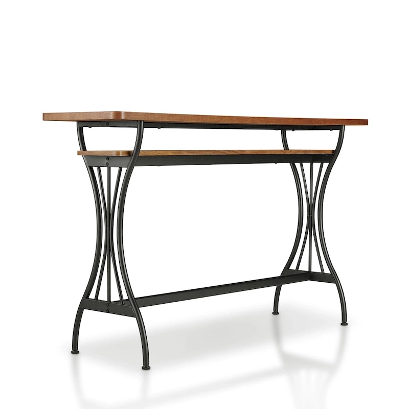 DH BASIC Industrial 60-inch Metal 1-Shelf Counter Height Table by Denhour