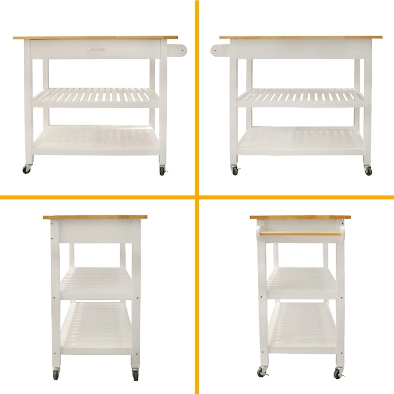 40 Mobile Kitchen Island & Kitchen Cart,with Two Lockable Wheels