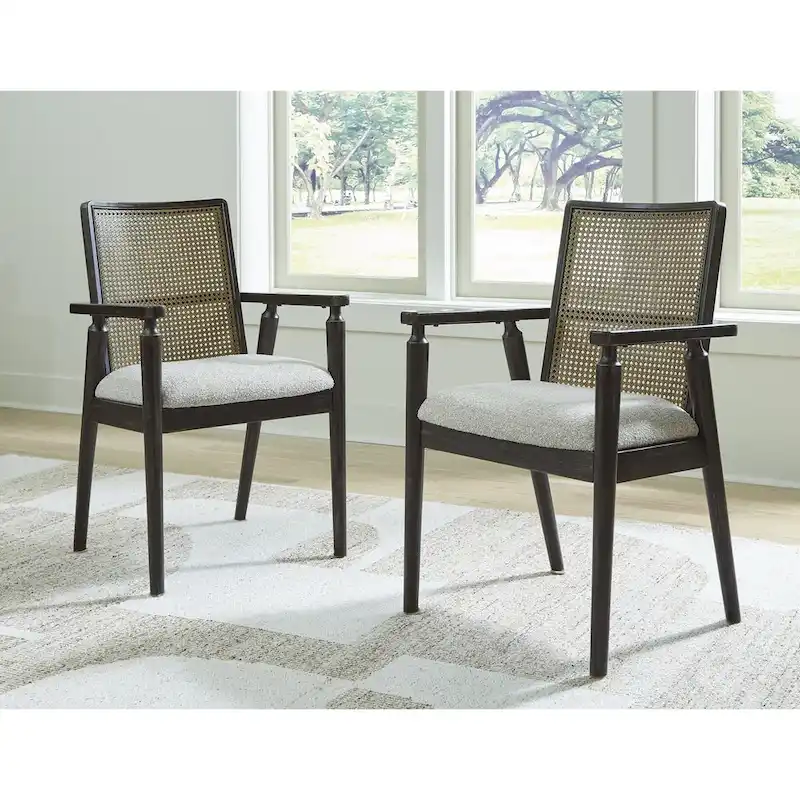 Black/Gray Dining Arm Chair - 22.13W x 22.38D x 35.13H