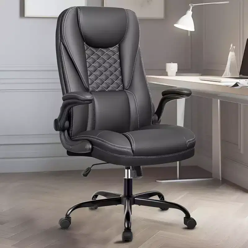 KERDOM Adjustable Office Desk Chair, Ergonomic Executive Chair with Padded Headrest and Armrests
