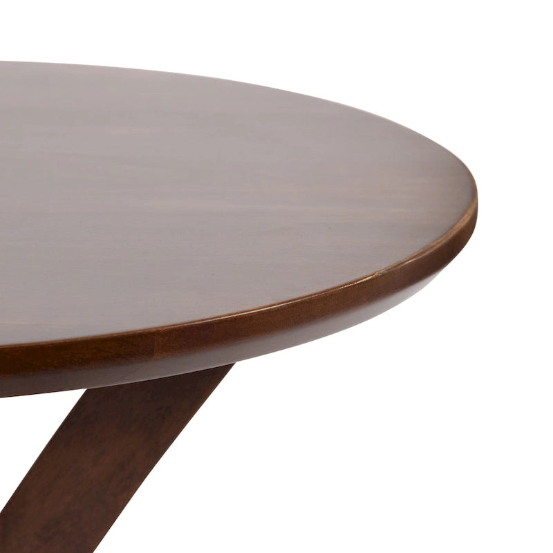 Round Wood Side Table