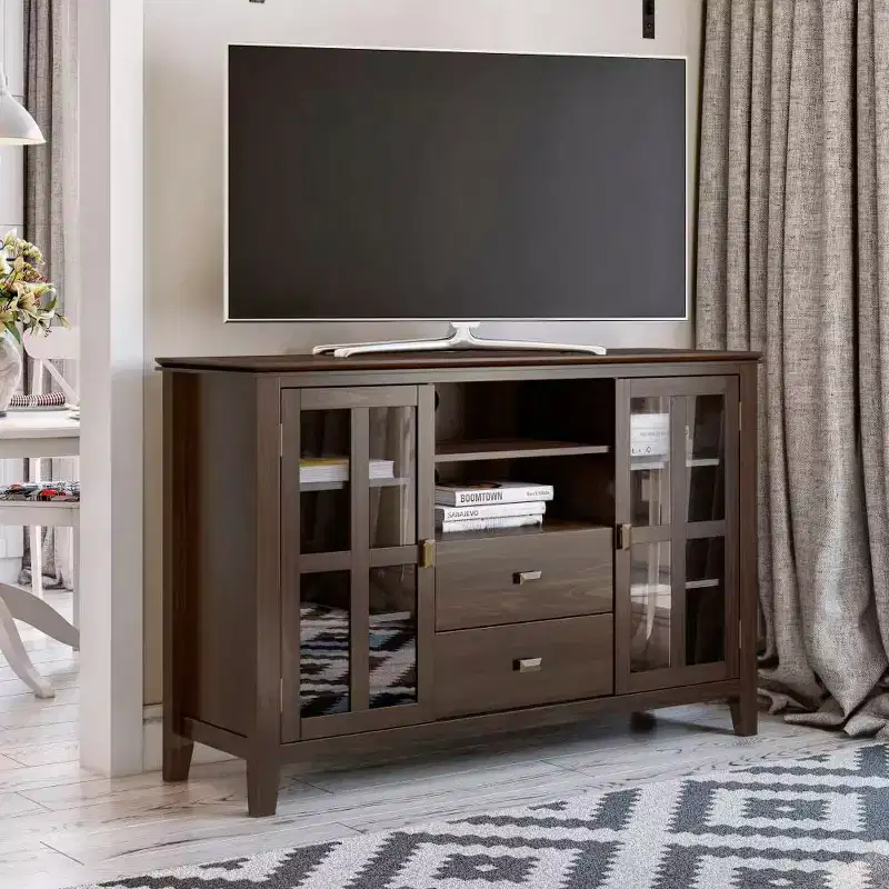 Solid Wood Tall TV Stand for TVs up to 55