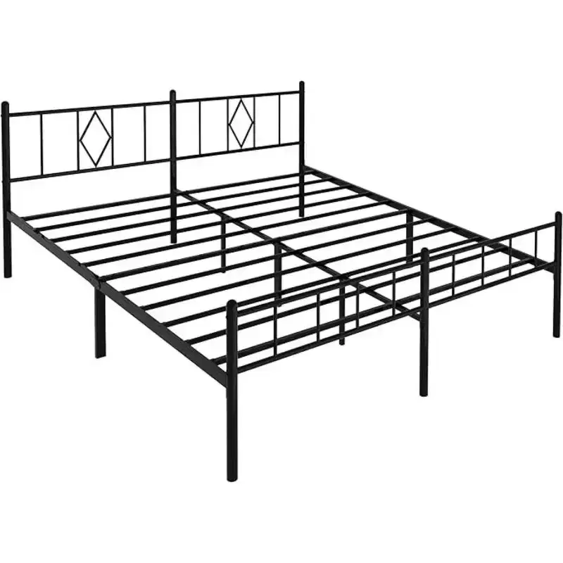 Increase The Size Of The Double Bed To A King - Size. It Is 14 Inches (about 35.6 Cm) High With A Metal Platform Bed Frame
