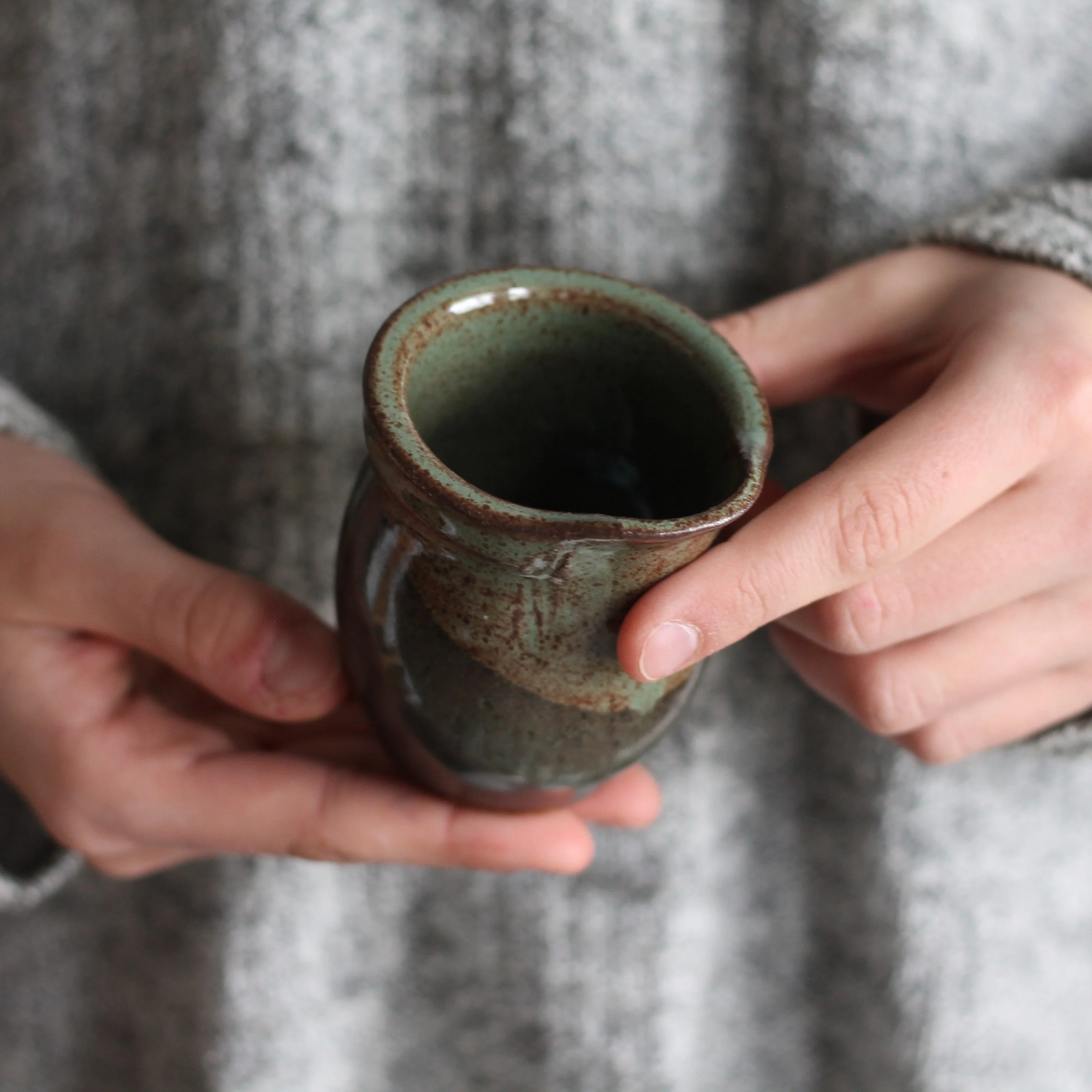Handmade Mini Ceramic Pitcher