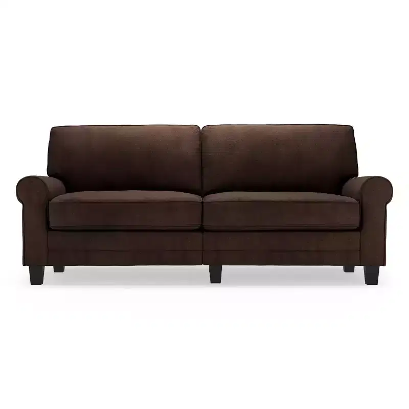 78" RTA Copenhagen Collection Sofa Rye Brown - Serta: Space-Saving, Comfortable for Small Spaces