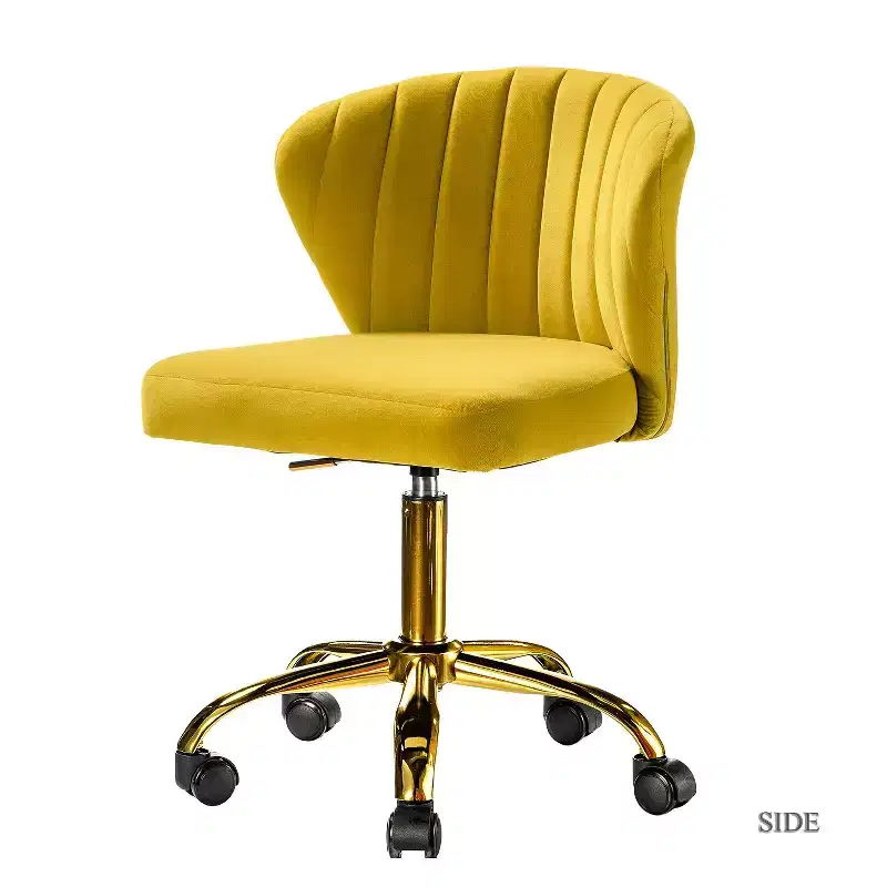 Ilia Comtemperary Swivel Office Chair with Channel Tufted Back | Karat Home
