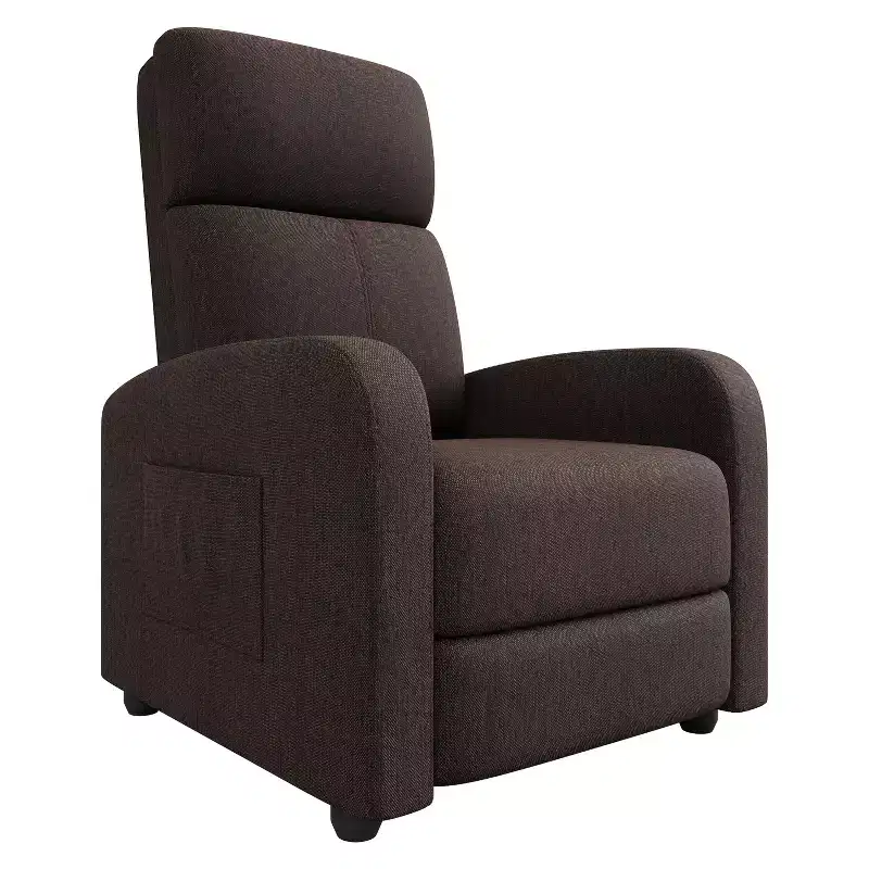 Recliner Chair for Adults, Adjustable Single Sofa, Enhanced with Side Pocket, Tall Back, Wide Arms & Padded Seat, Home Seating for Living Room
