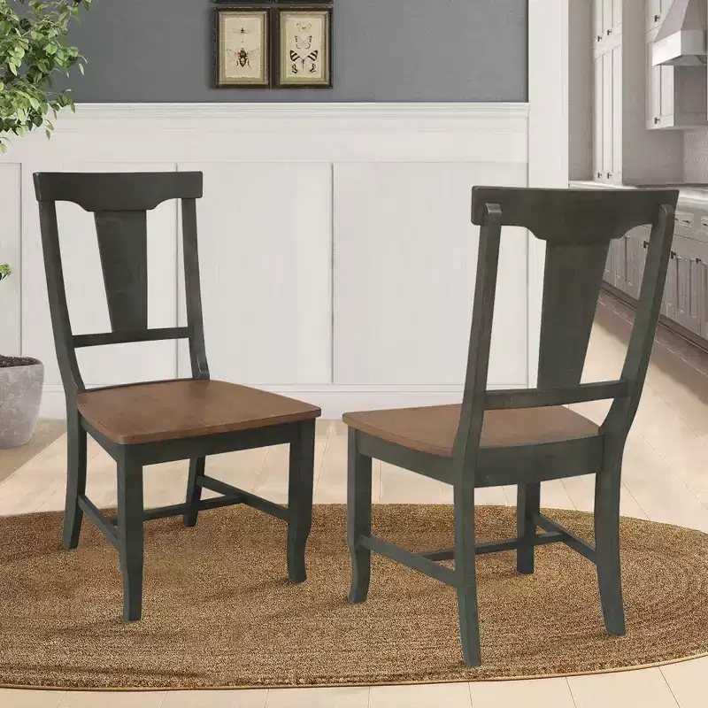 International Concepts Set of 2 Panel Back Chair
