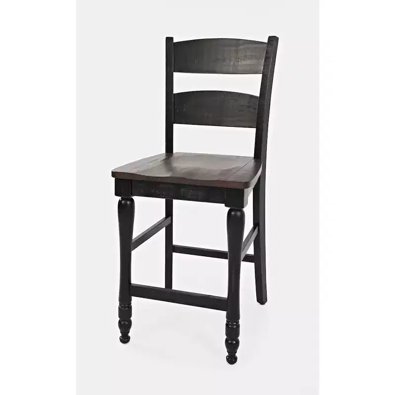Jofran, Ladderback Counter Stool (Set of 2), Black