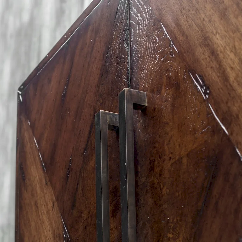 Liri Deep Mahogany Accent Cabinet