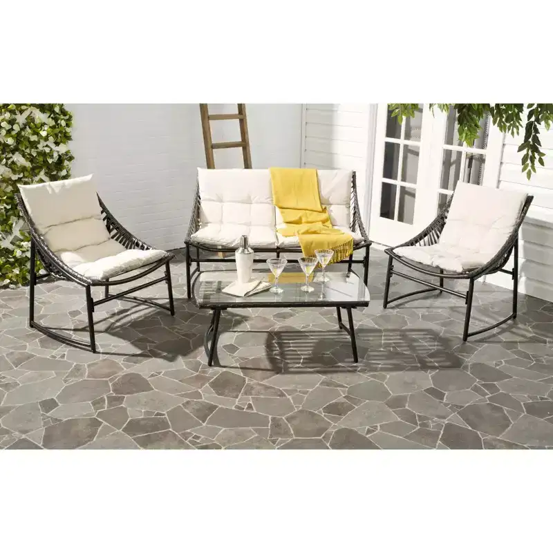 Berkane 4 Piece Patio Set - Indoor/Outdoor - PAT2009 - Safavieh