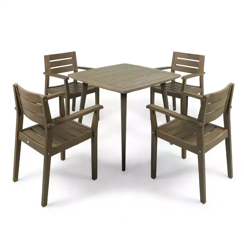 Christopher Knight Home Lenny Outdoor Acacia Wood 5 Piece Dining Set