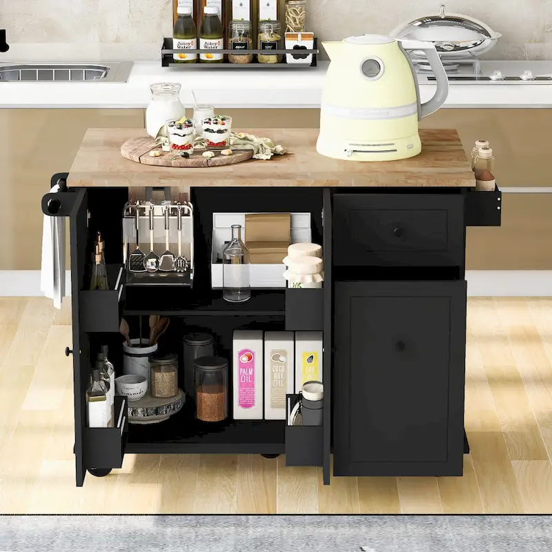 Kitchen Island with Drop Leaf