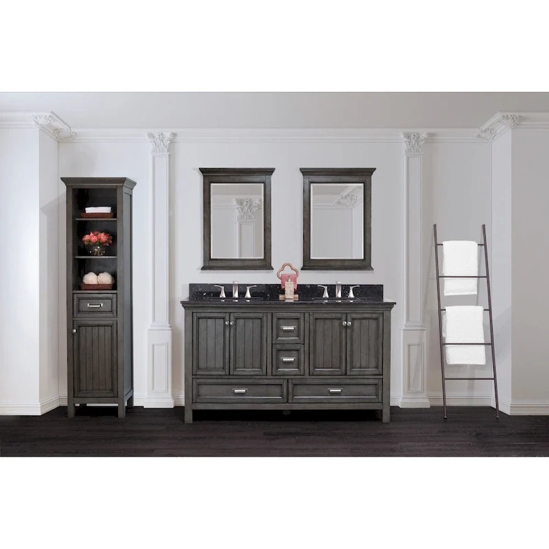19 x 70 Poplar Wood Free Standing Bathroom Linen