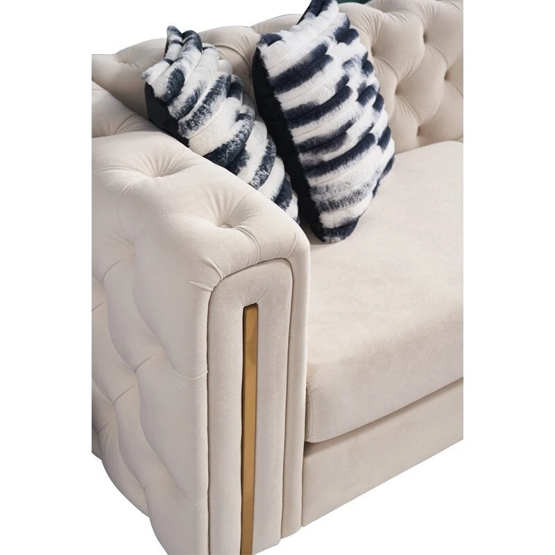 Modern Tufted Velvet Living Room Sofa
