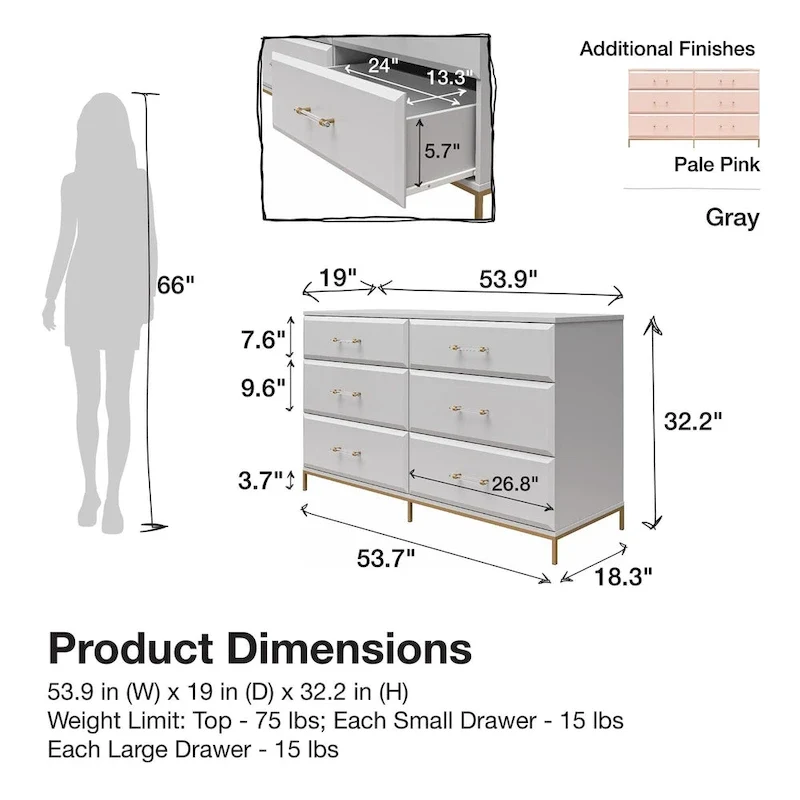 Mr. Kate Effie 6 Drawer Dresser