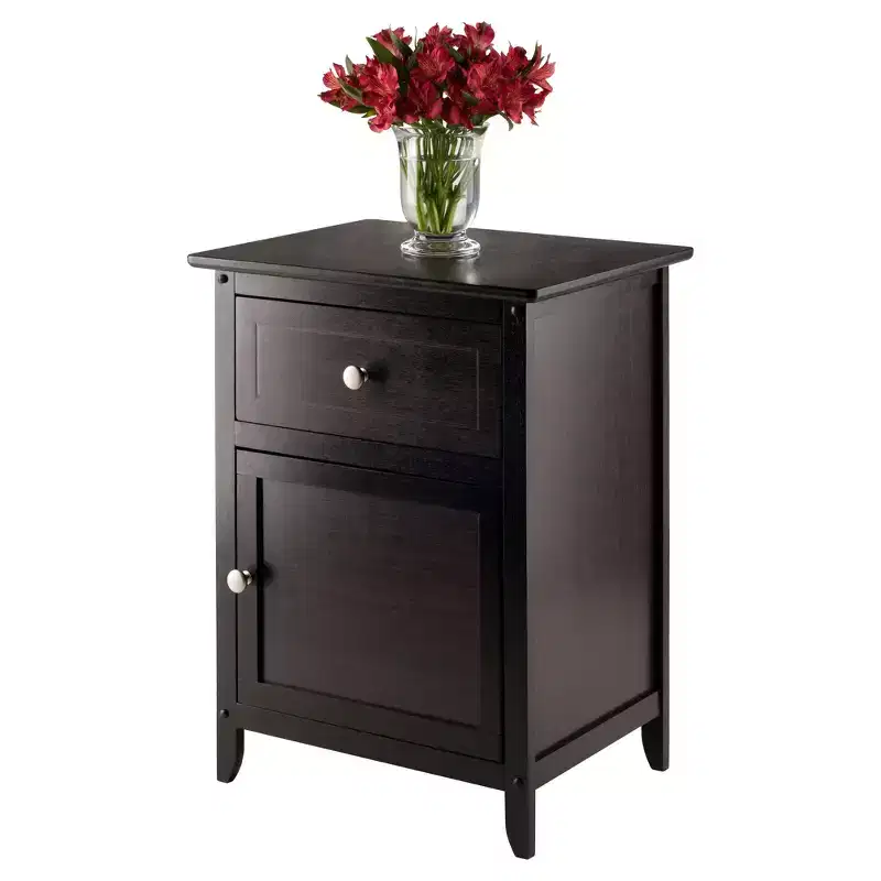 Nightstand with Drawer and Cabinet Door