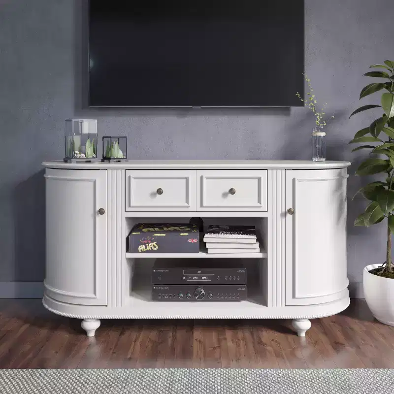 Dandridge White TV Stand - White - SEI
