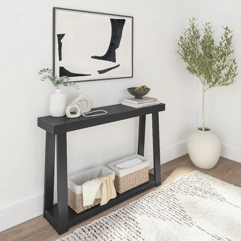 Plank and Beam Classic Console Table with Shelf - 46
